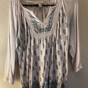 Vintage America Light Pink Paisley Blouse